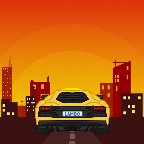 Animated Lambo sticker